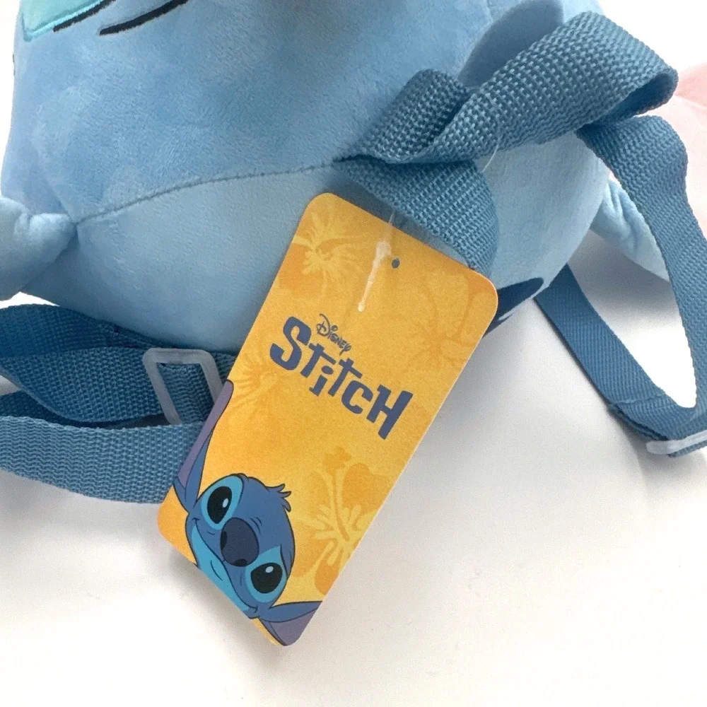 Disney Lilo &‎ Stitch Plush Backpack Bioworld Blue 3D Character Head Bag NWT